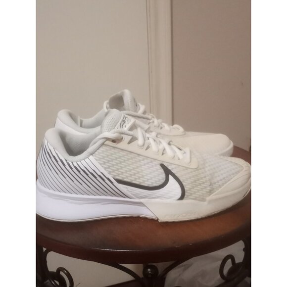 Nike Womens Court Air Zoom Vapor Pro 2 DR6192 White Running Shoes Sneaker Sz 7 - Picture 1 of 16
